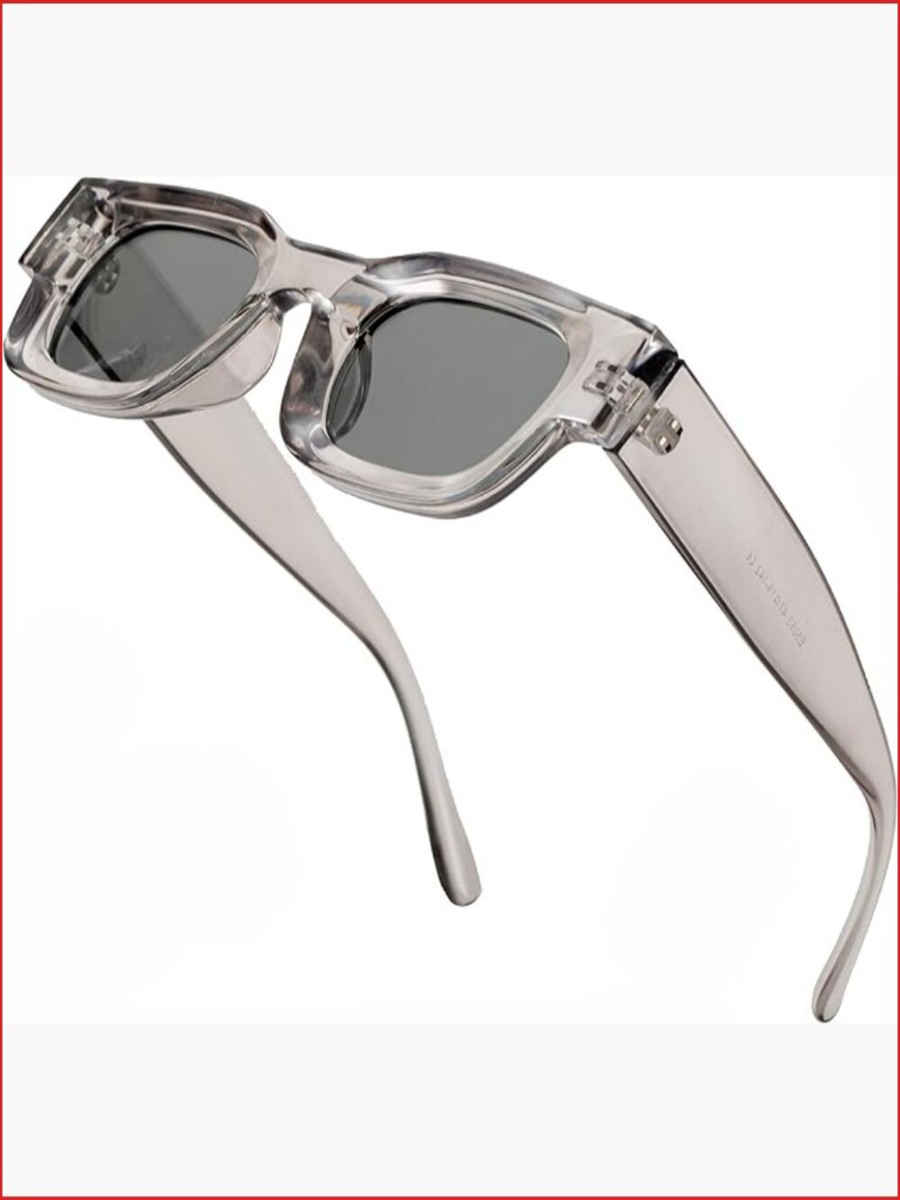 Retro Square Polarized Sunglasses Small Face UV400 Protection Chunky Frame